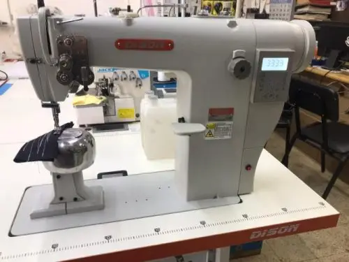 מכונת עמוד מיוחד לתפירת פאות אוטומטית כולל חיתוך חוטים הרמת רגל עם תפוח דגם DISON 810 WD או JONGONG